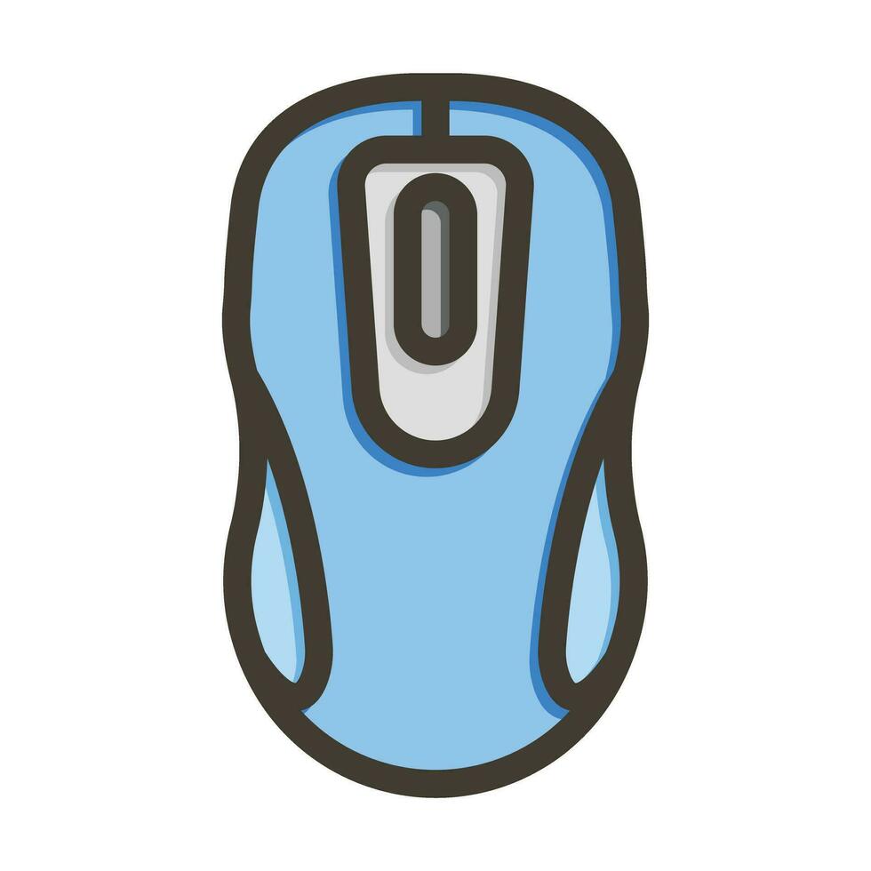 Mouse Vector Thick Line Filled Colors Icon For Personal And Commercial Use.