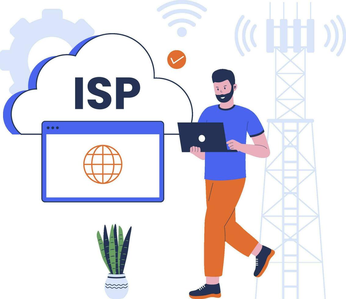 Vector of ISP illustration