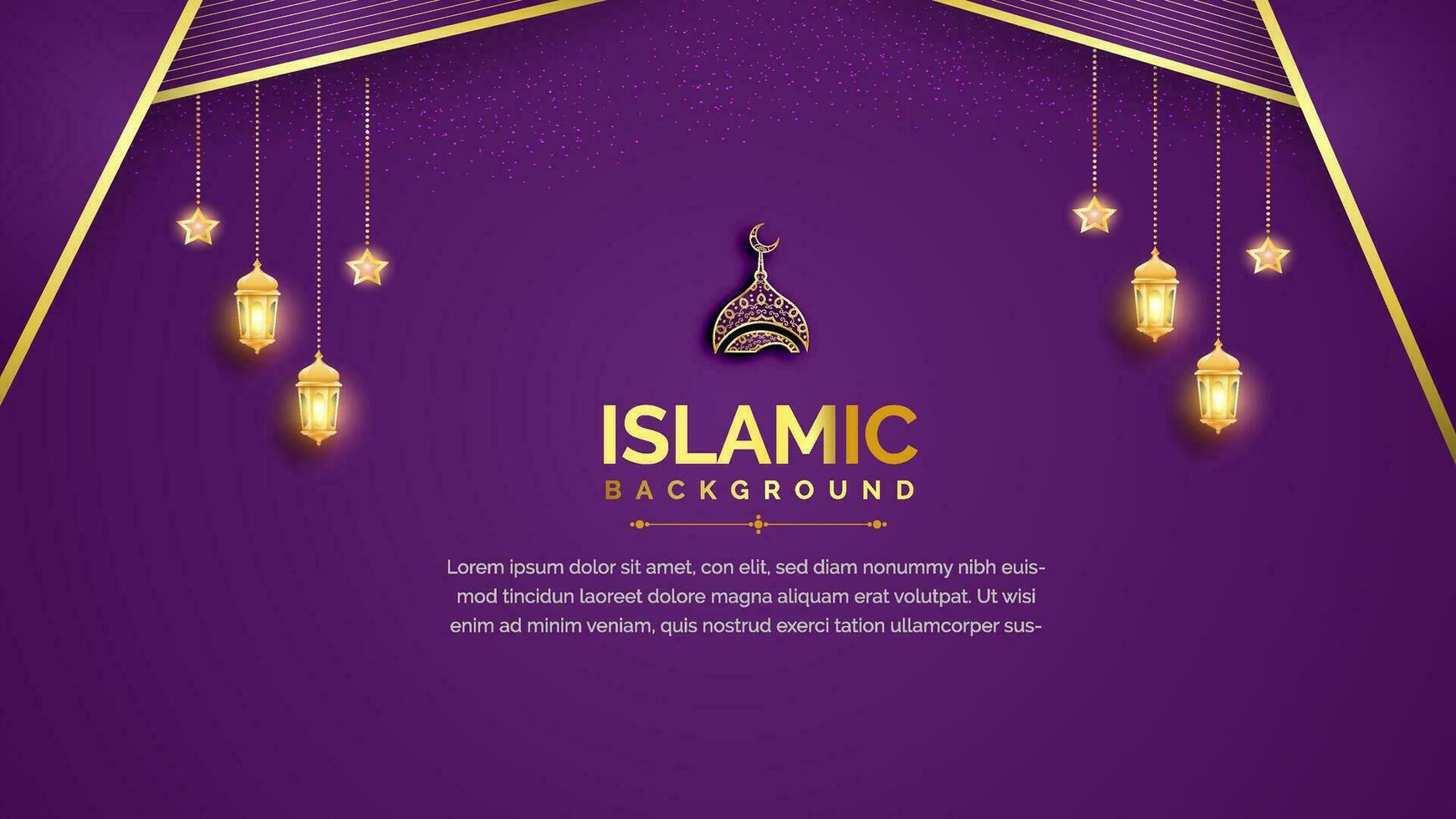 elegant Islamic banner and background design vector