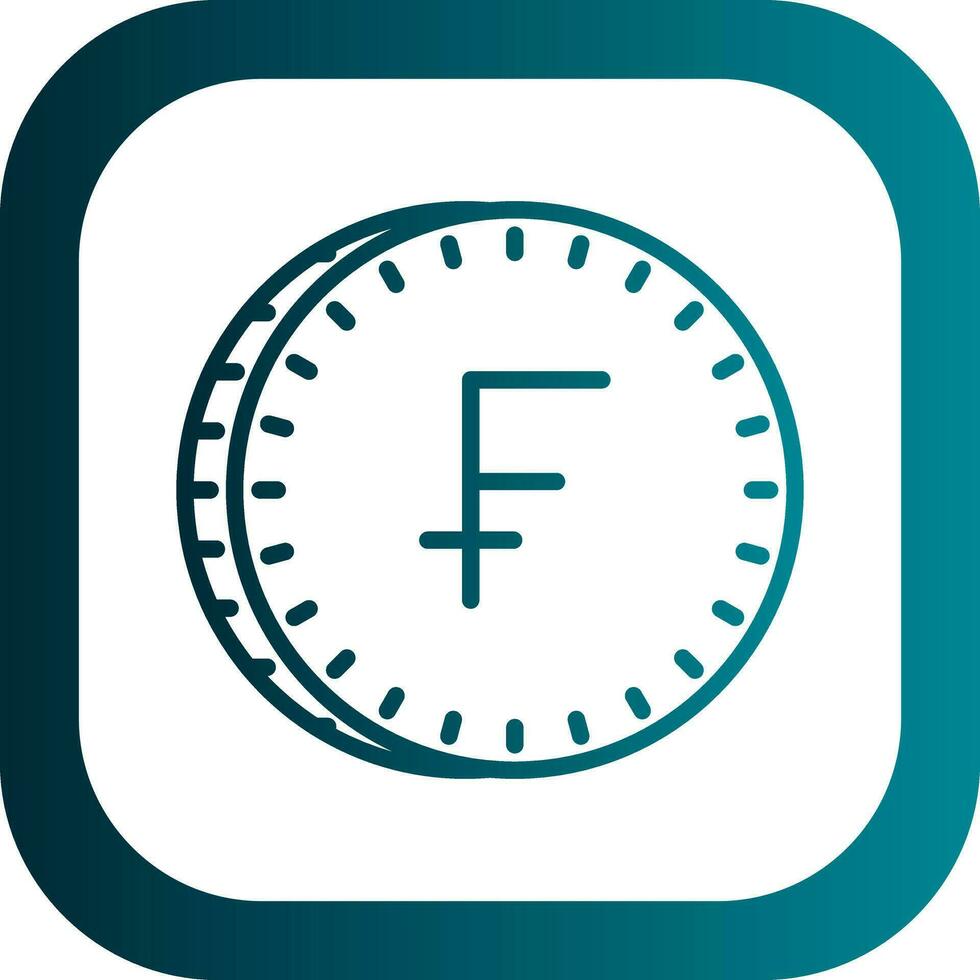 Swiss Franc Vector Icon Design