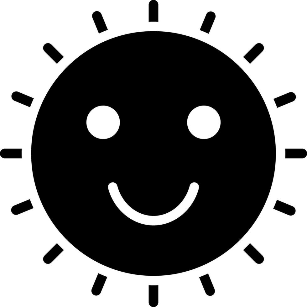 solid icon for sunshine vector