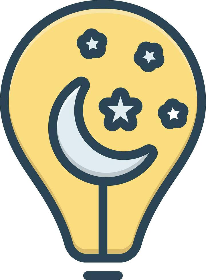 color icon for darkness vector
