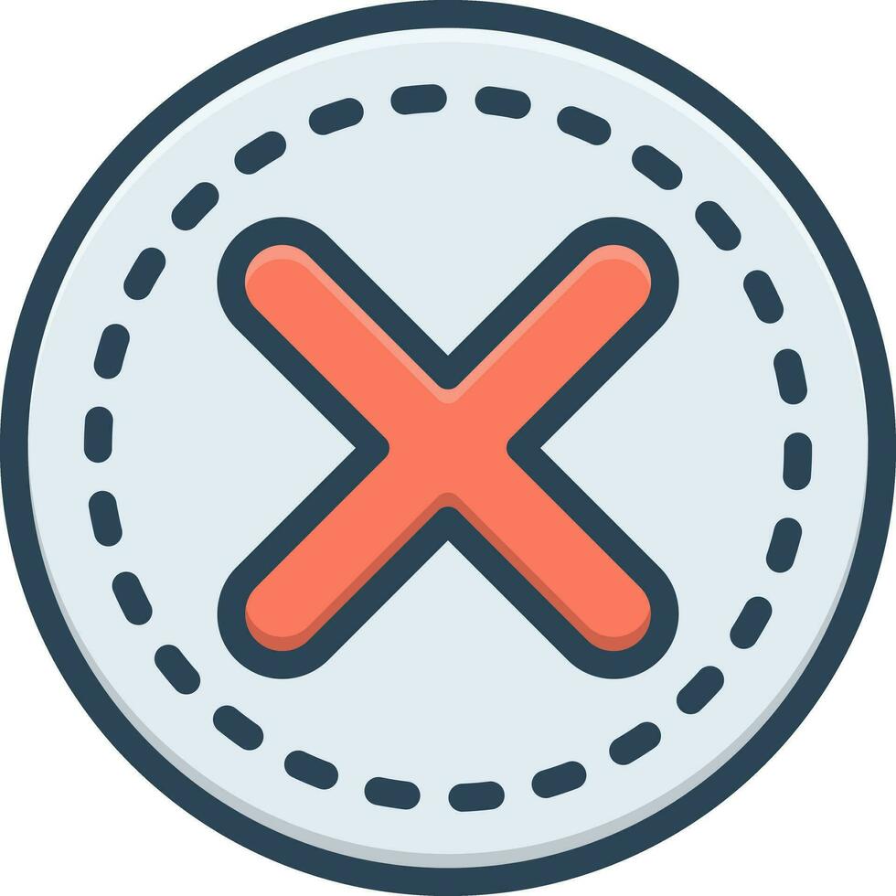 color icon for not vector