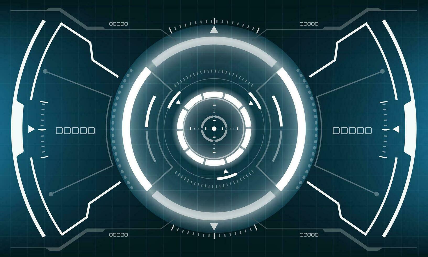 hud ciencia ficción interfaz pantalla ver blanco geométrico en azul diseño virtual realidad futurista tecnología creativo monitor vector