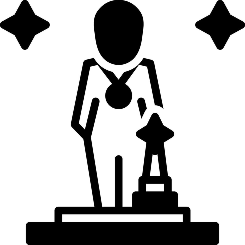 solid icon for winner vector