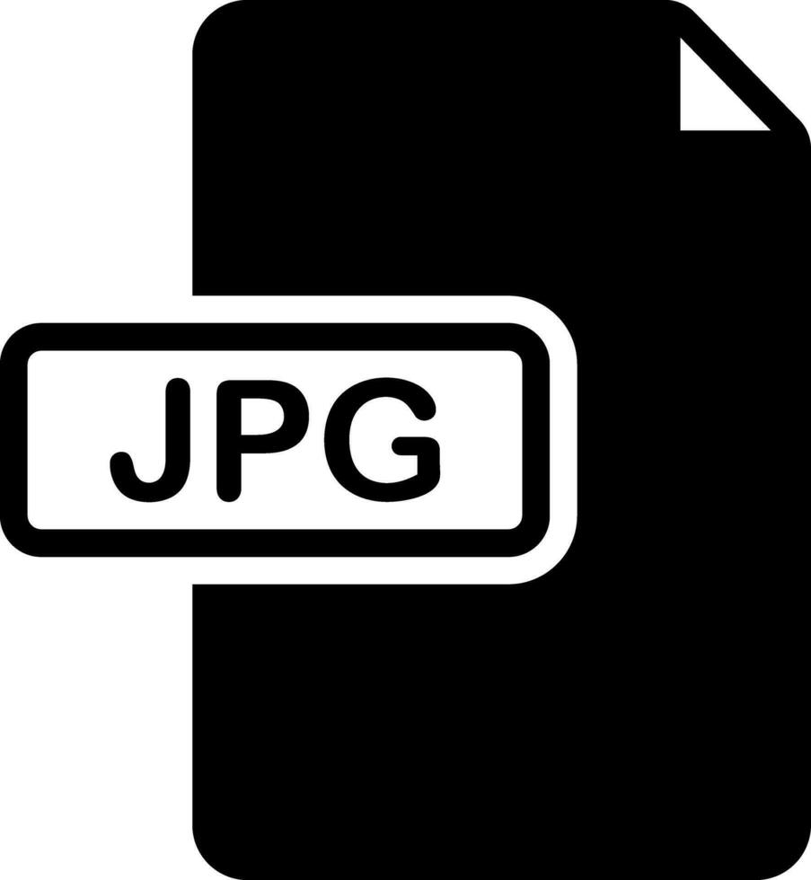 sólido icono para jpg vector