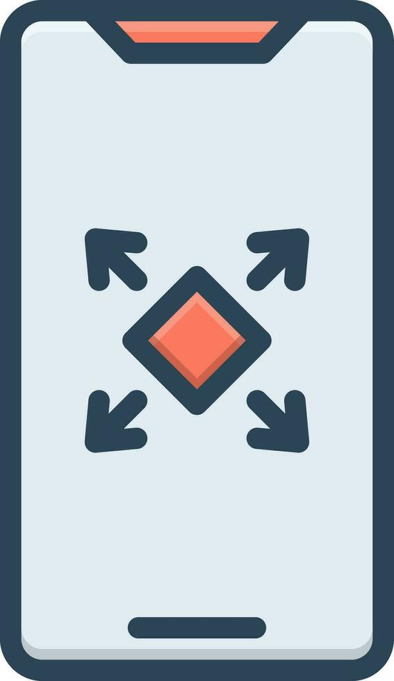 color icon for maximize vector