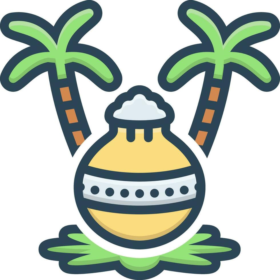 color icon for pongal vector