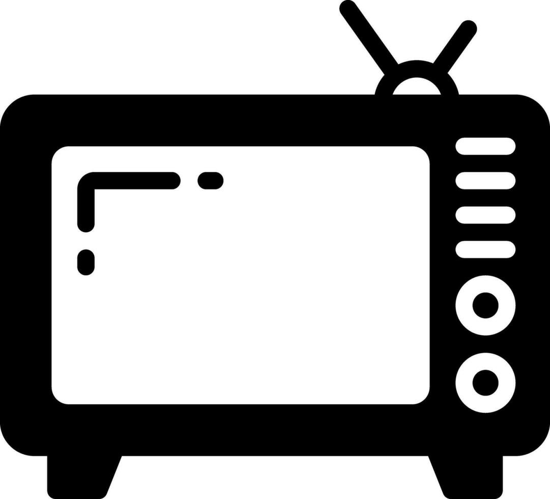solid icon for television vector