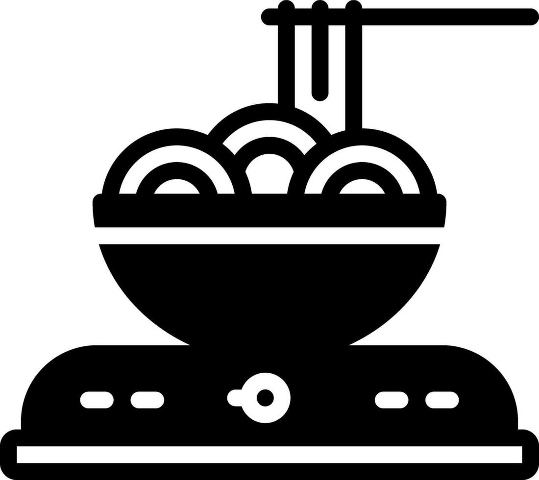 solid icon for bowl vector