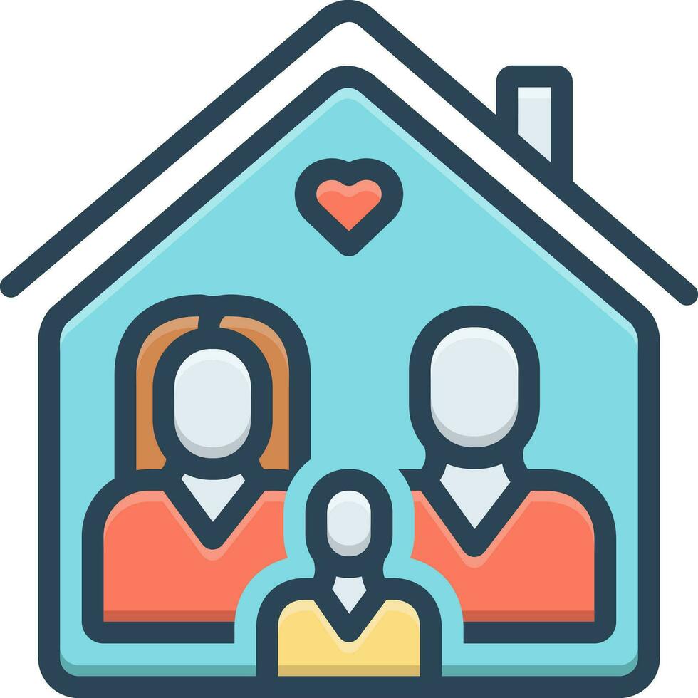 color icon for foster vector