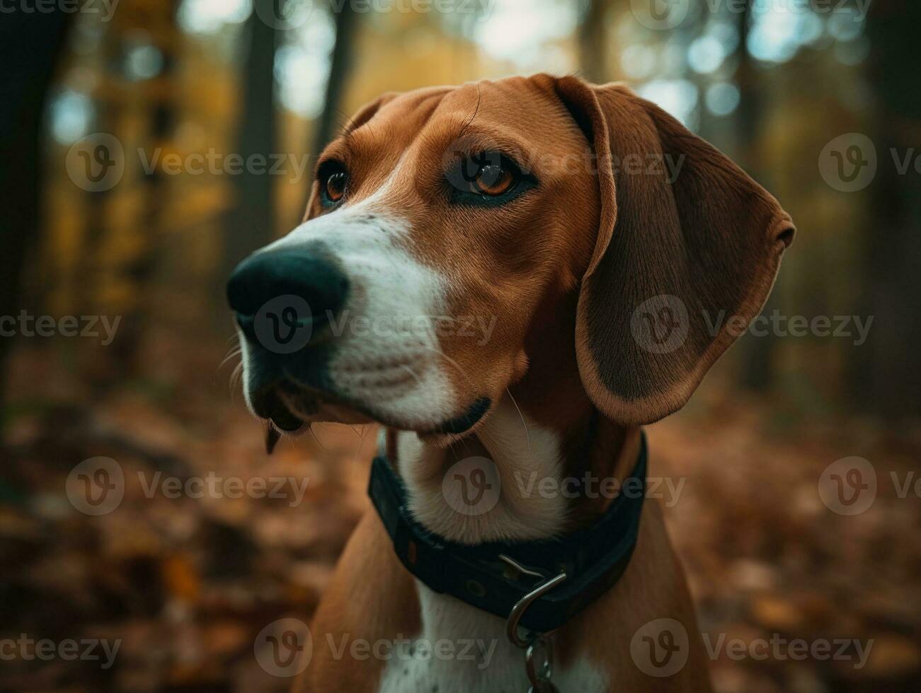 American Foxhound dog created with Generative AI technology photo