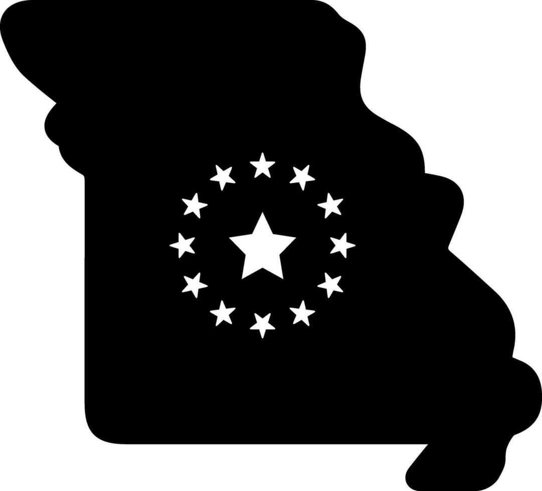 solid icon for missouri vector