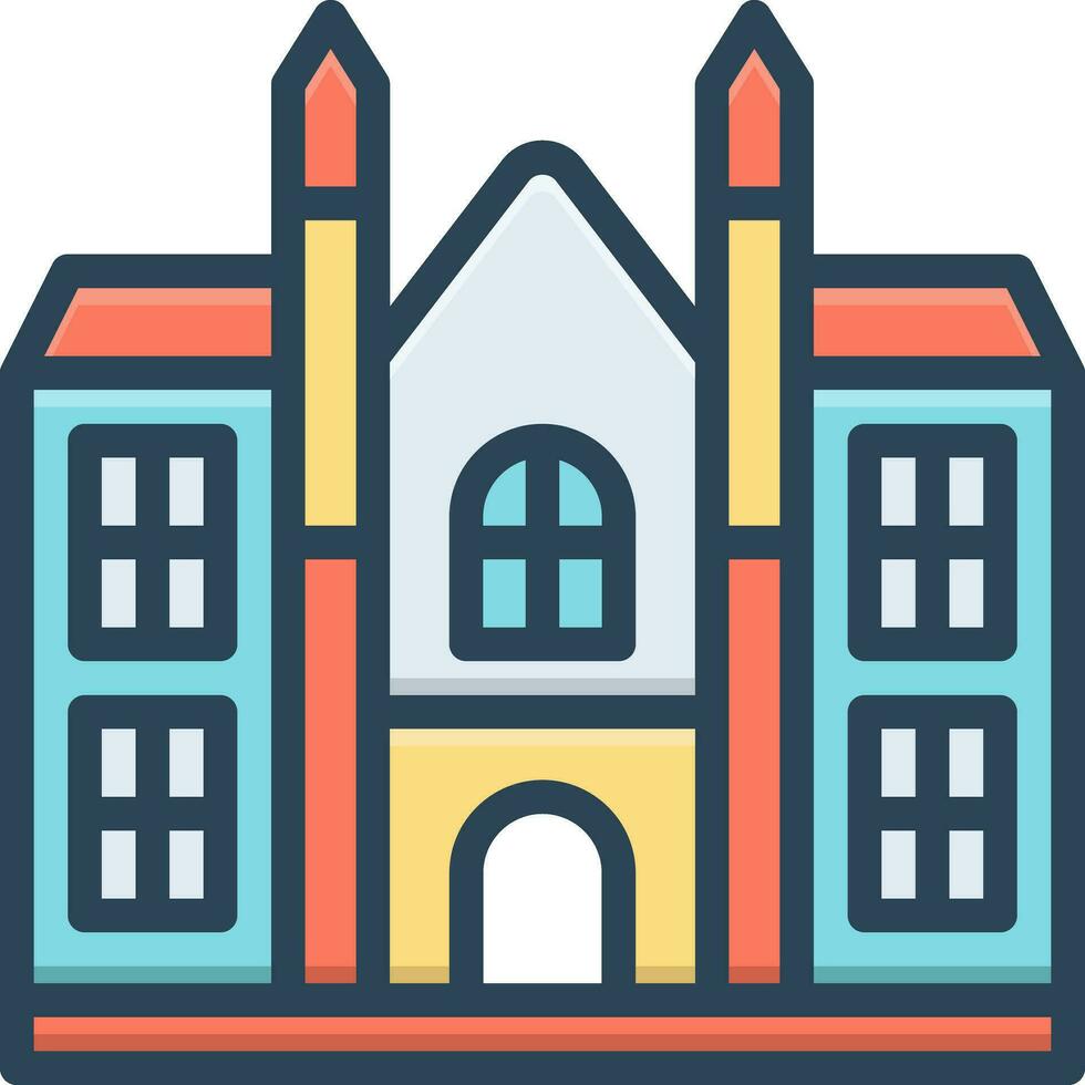 color icon for cambridge vector