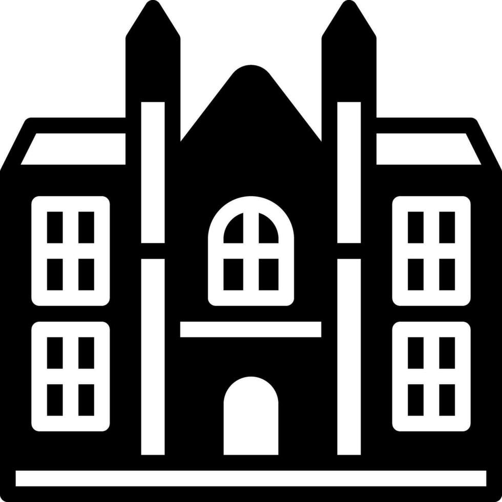 solid icon for cambridge vector