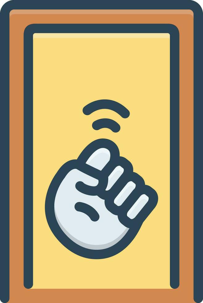color icon for knock vector