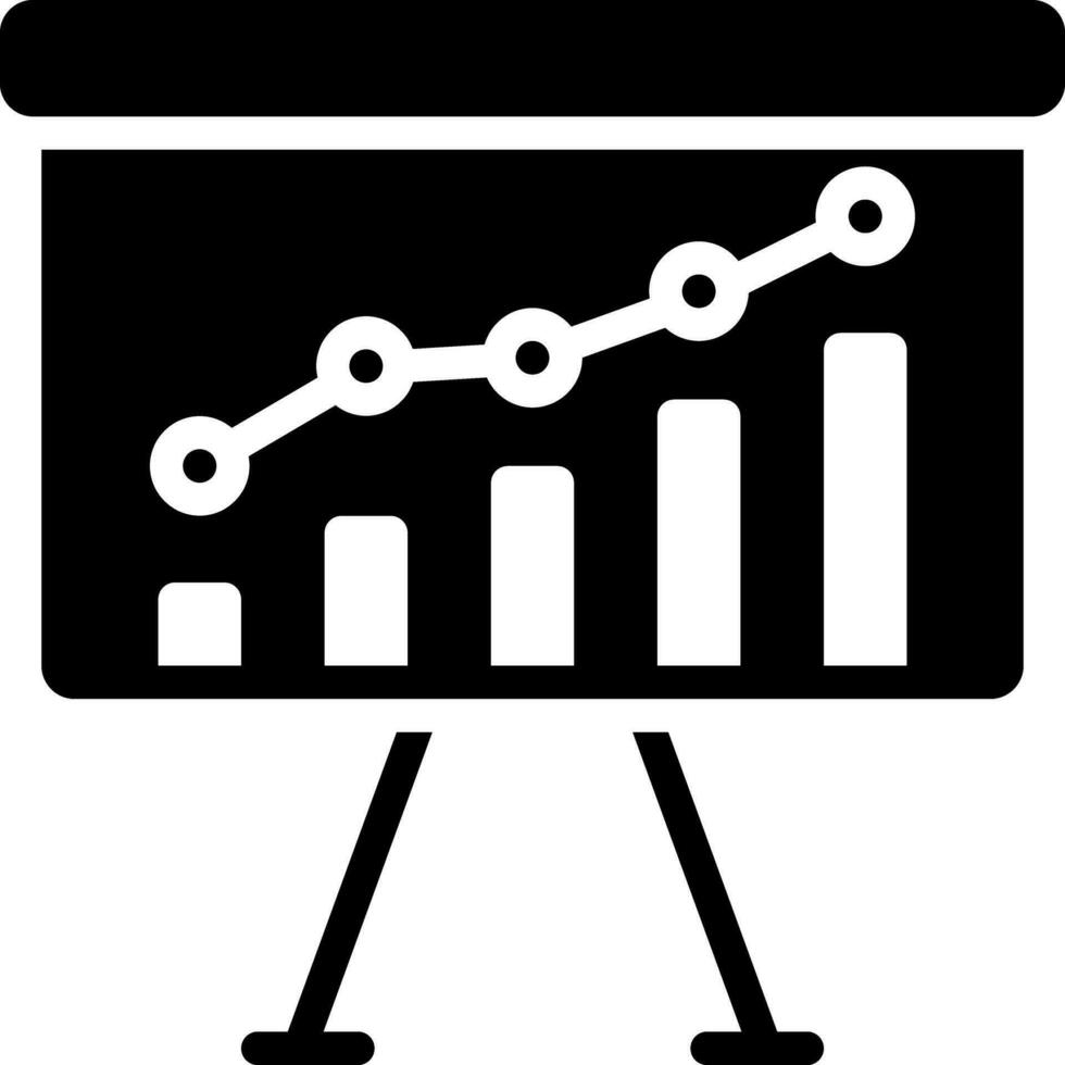 solid icon for trend vector