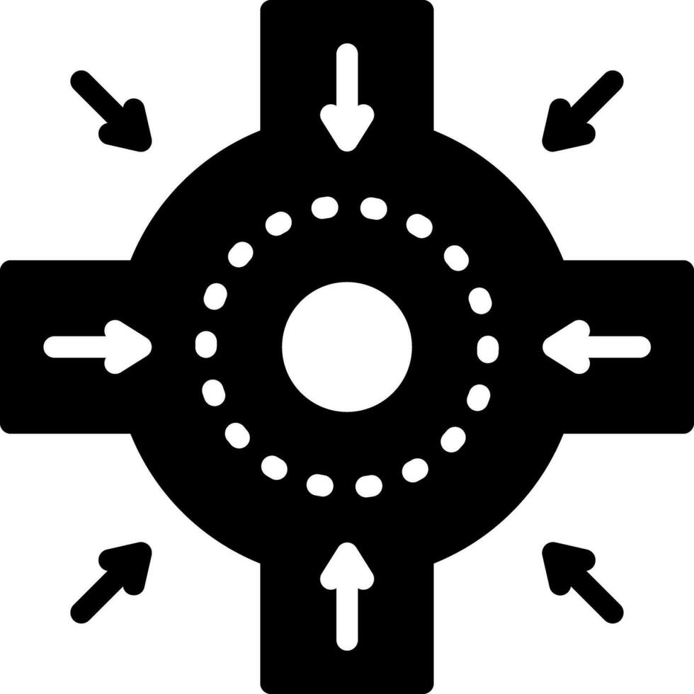 solid icon for intersection vector