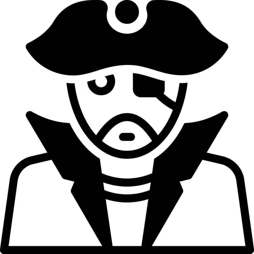 sólido icono para piratas vector