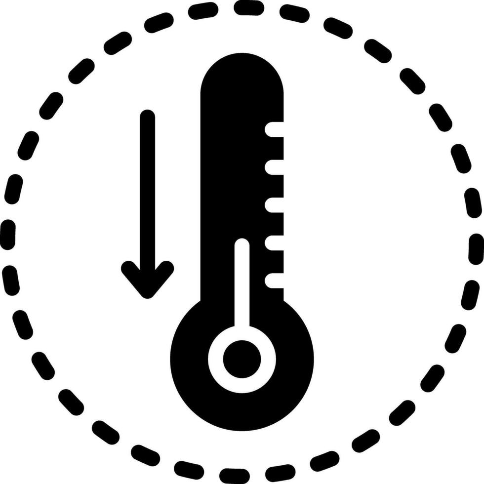 sólido icono para fiebre vector