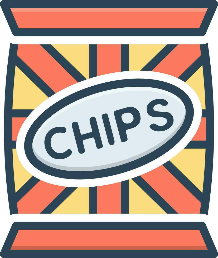 color icon for chips vector