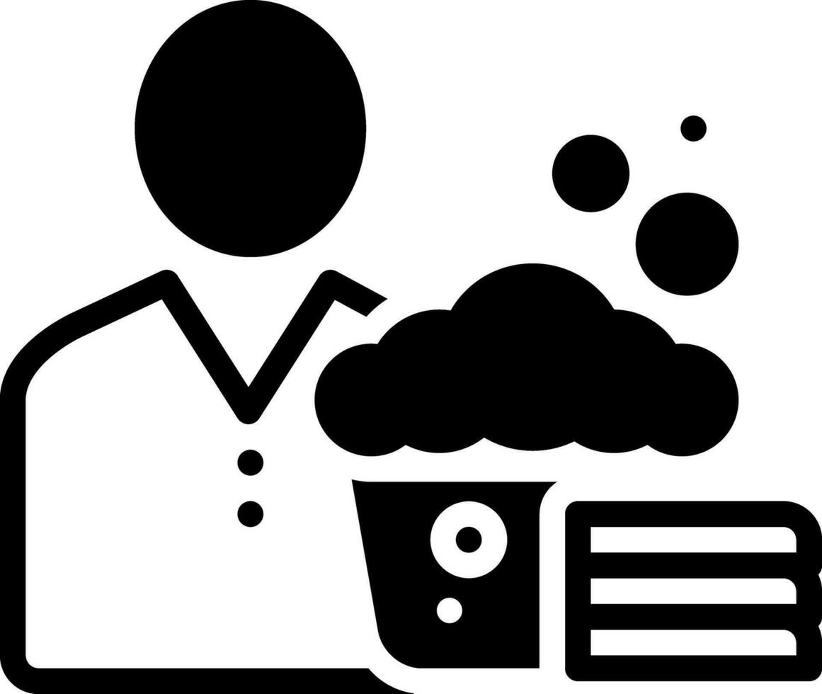 solid icon for washer vector