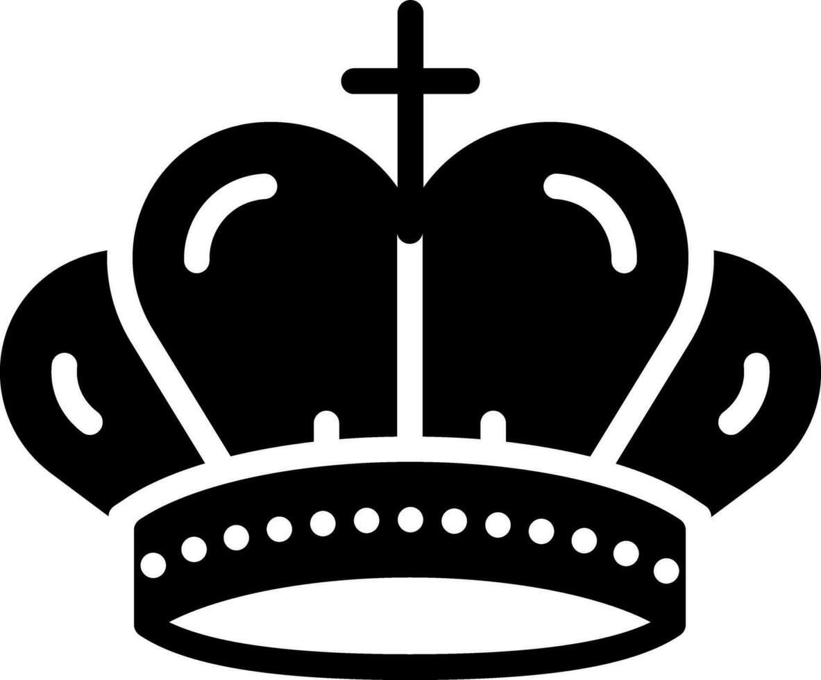 solid icon for crown vector