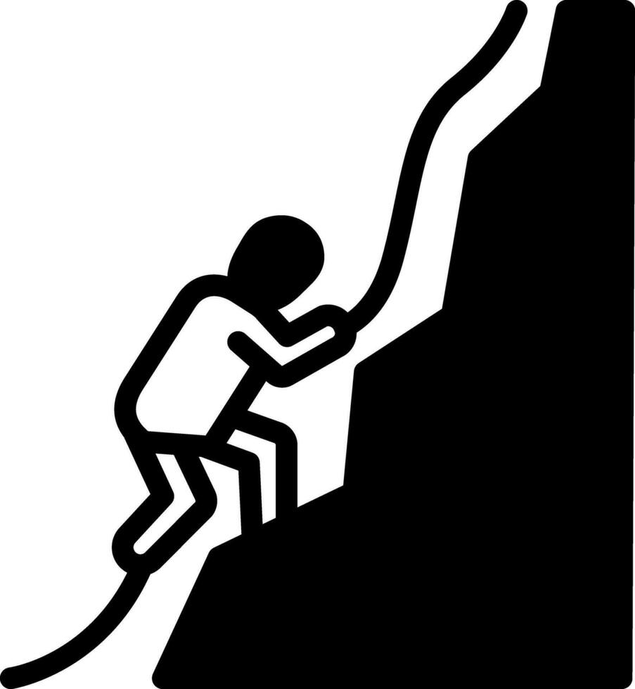 solid icon for climb vector