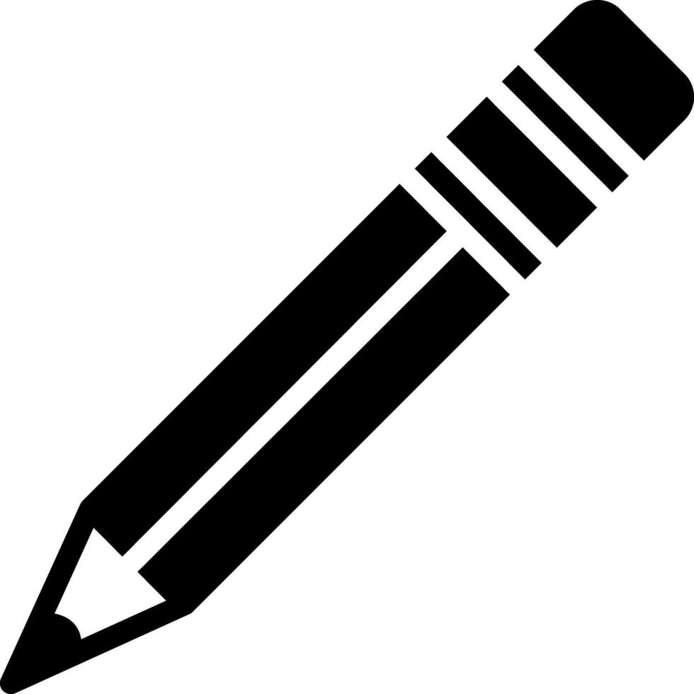 solid icon  for pencil vector