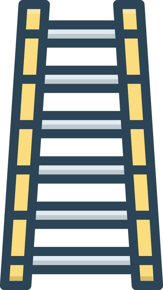 color icon for ladder vector