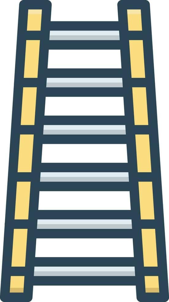 color icon for ladder vector