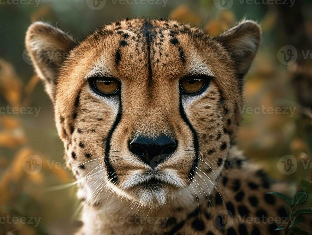 leopardo retrato cerca arriba creado con generativo ai tecnología foto