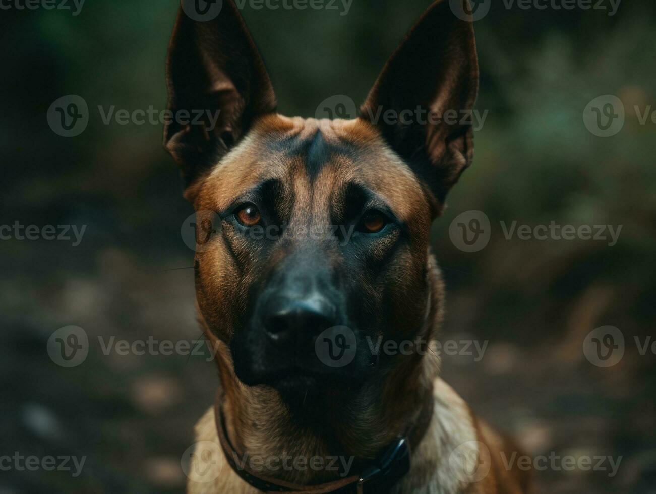 Belgian Malinois dog created with Generative AI technology photo