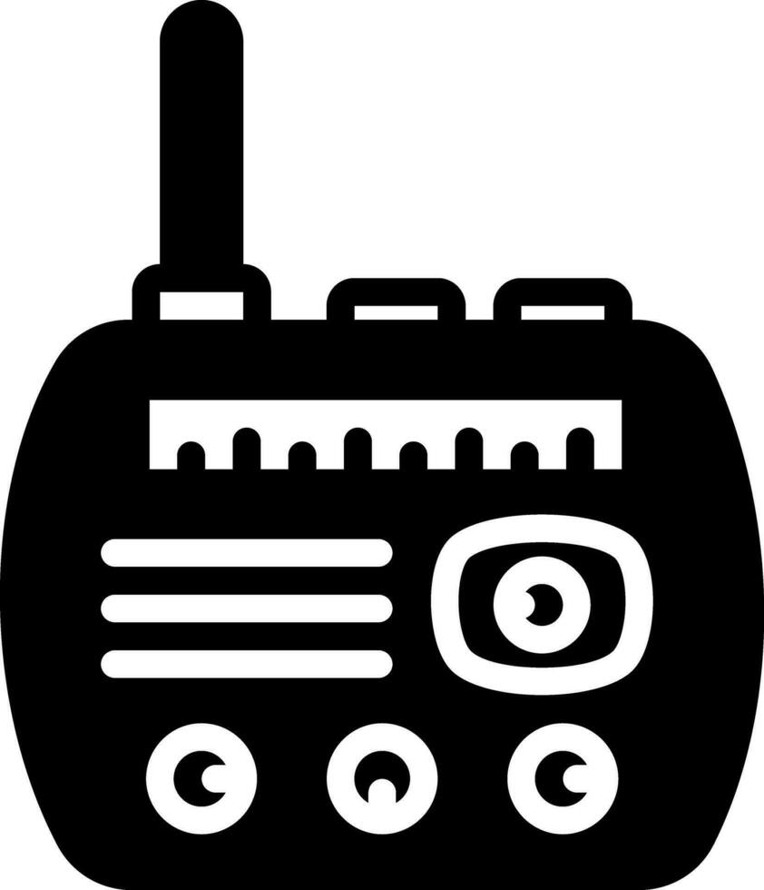 sólido icono para radios vector