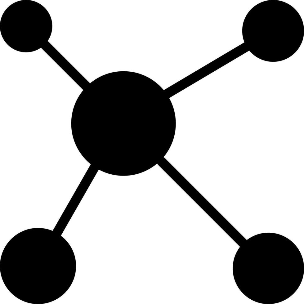 solid icon for molecules vector