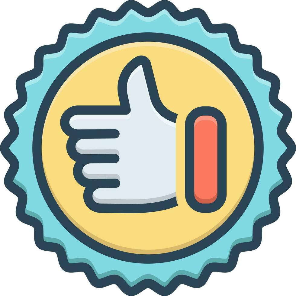 color icon for endorsement vector