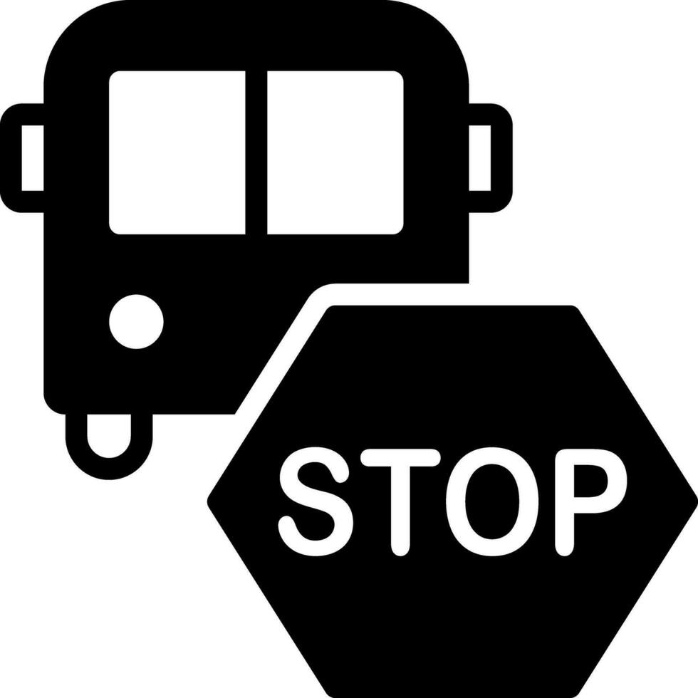 solid icon for stops vector