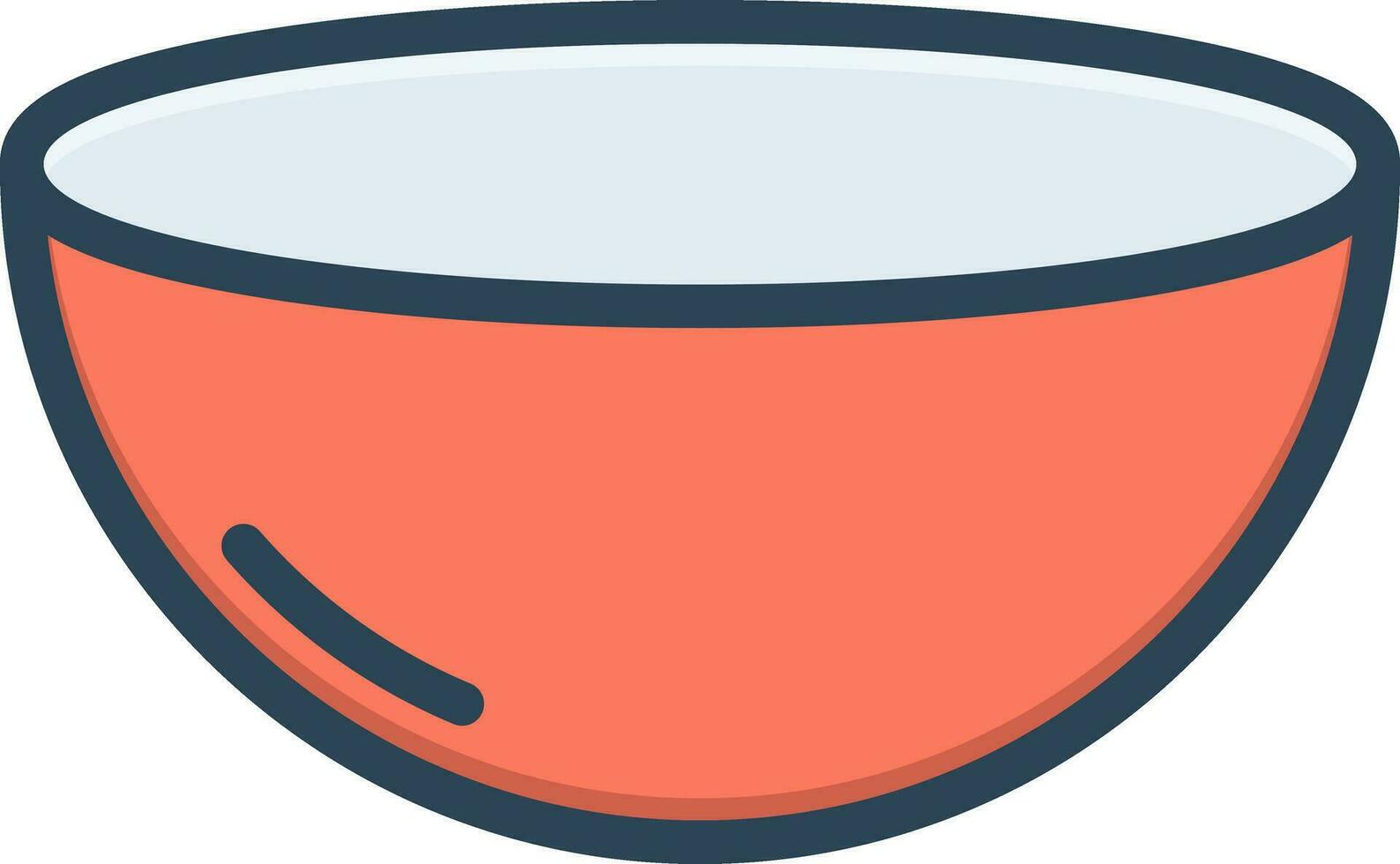 color icon for bowl vector