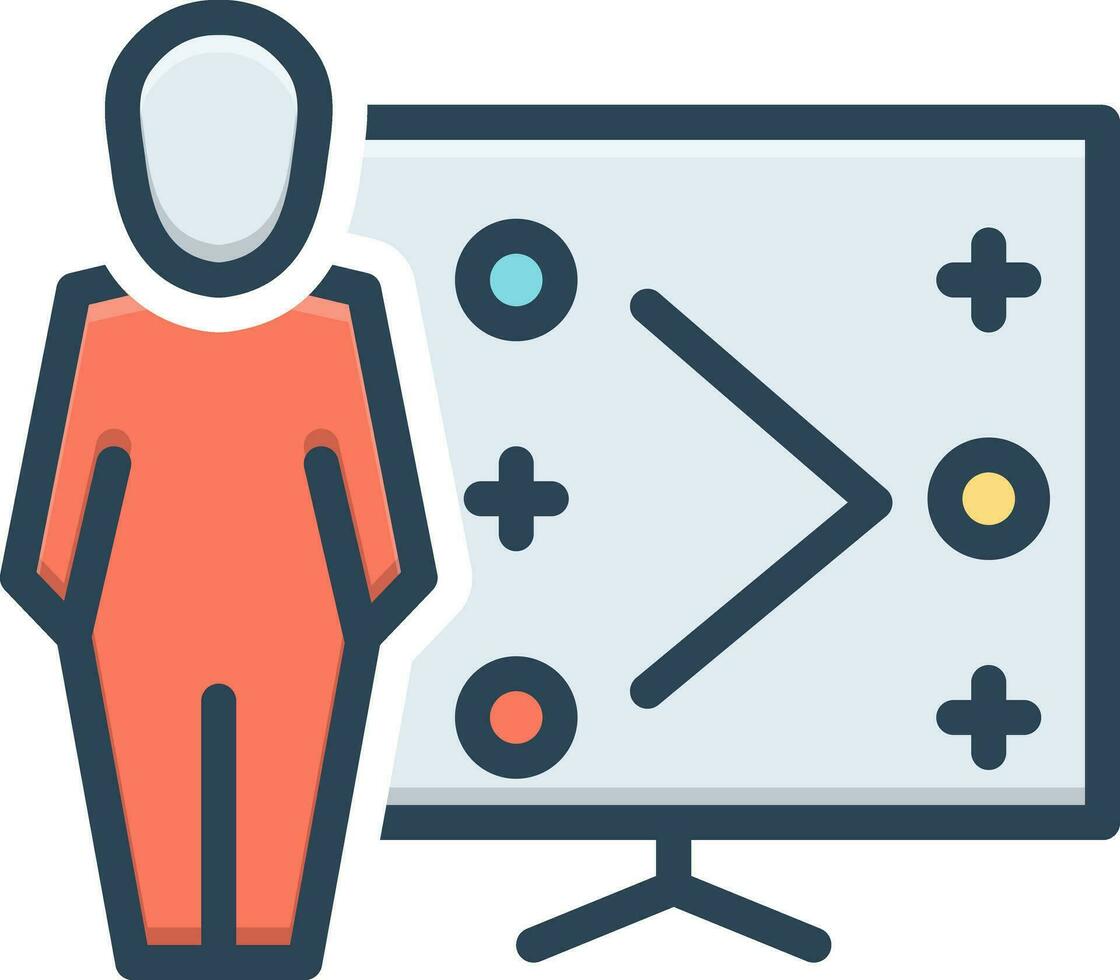 color icon for tactics vector