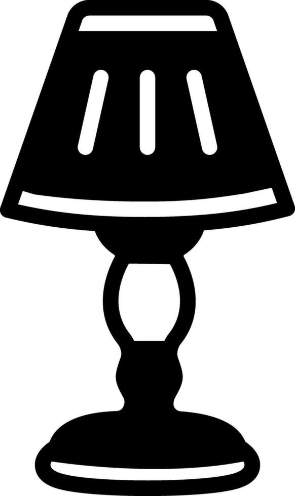 solid icon for lamp vector