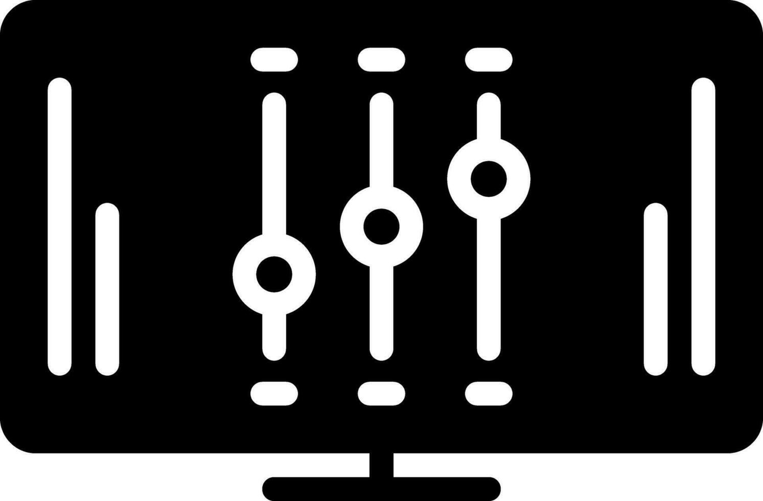 solid icon for controls vector