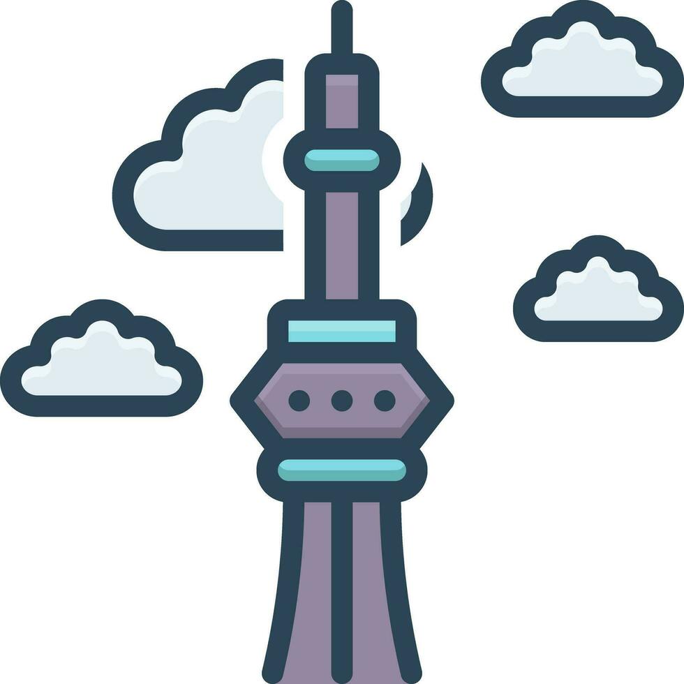 color icon for toronto vector