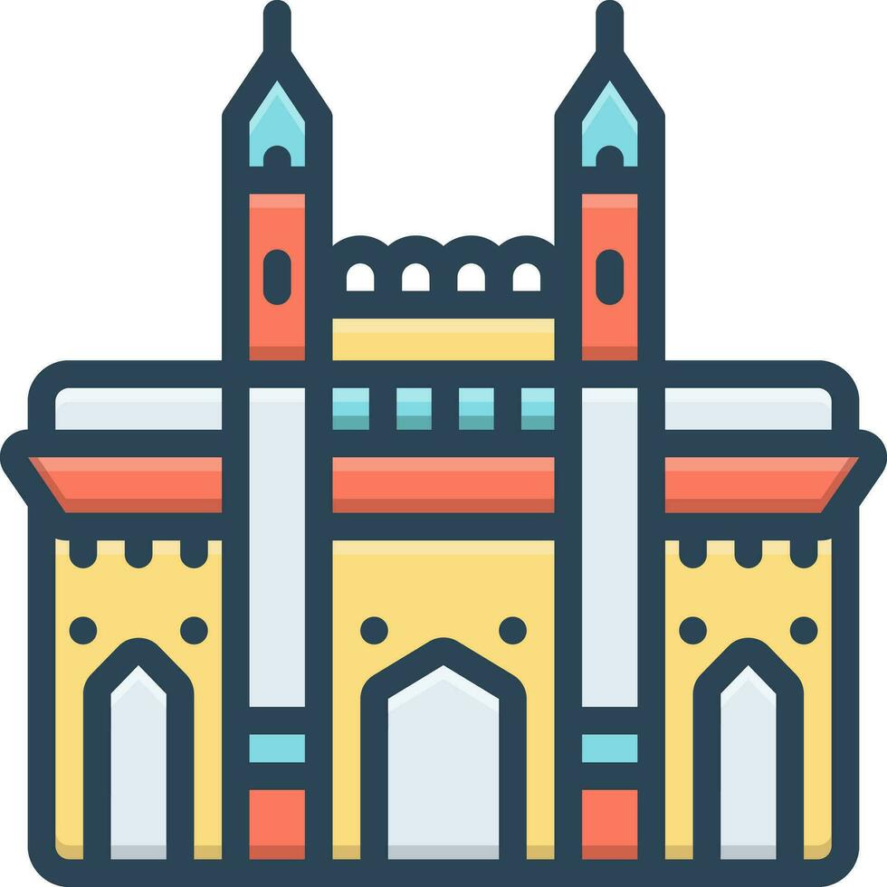 color icon for mumbai vector