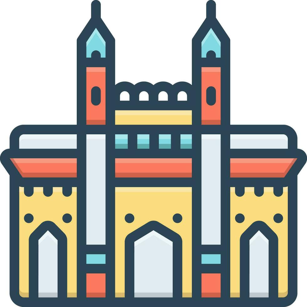 color icon for mumbai vector