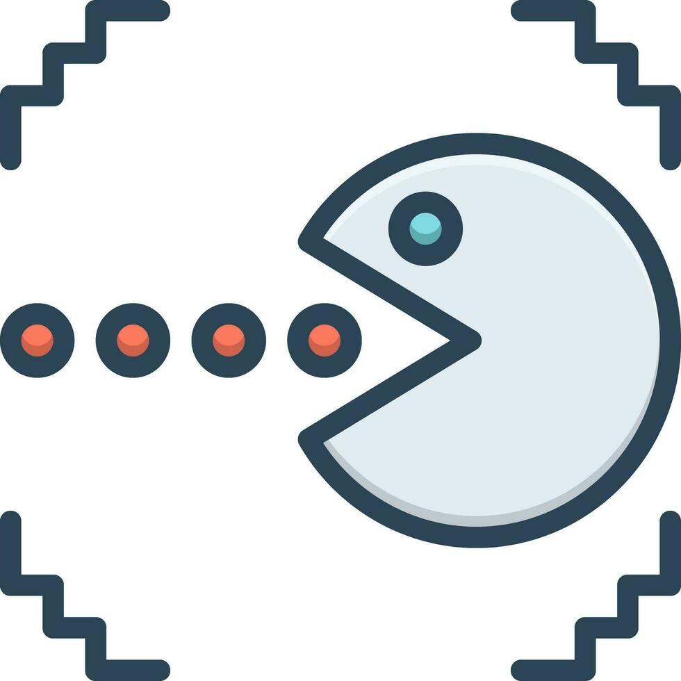 color icon for pac vector