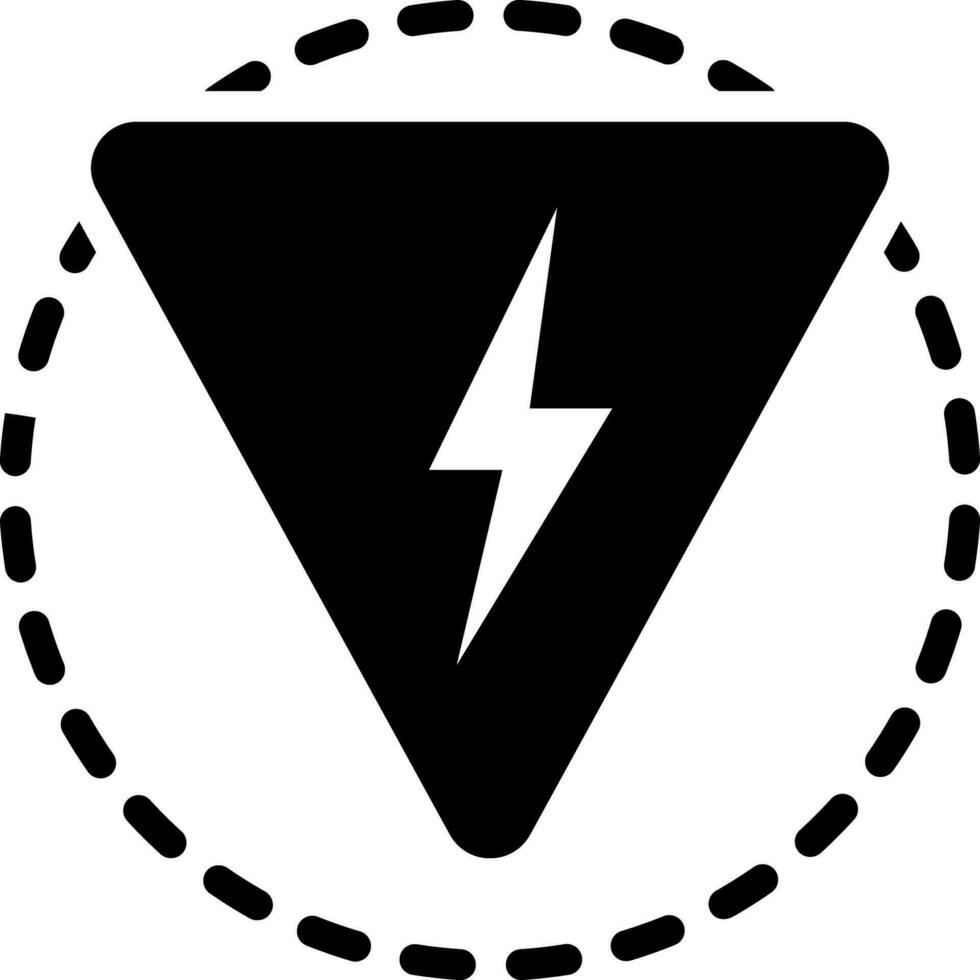 solid icon for danger vector