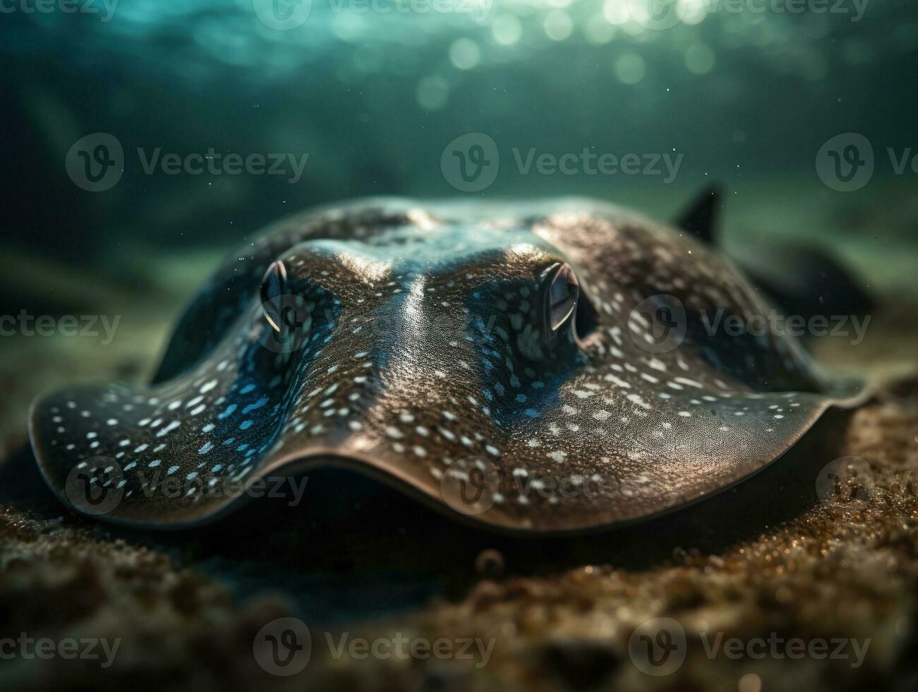 Stingray portrait created with Generative AI technology photo