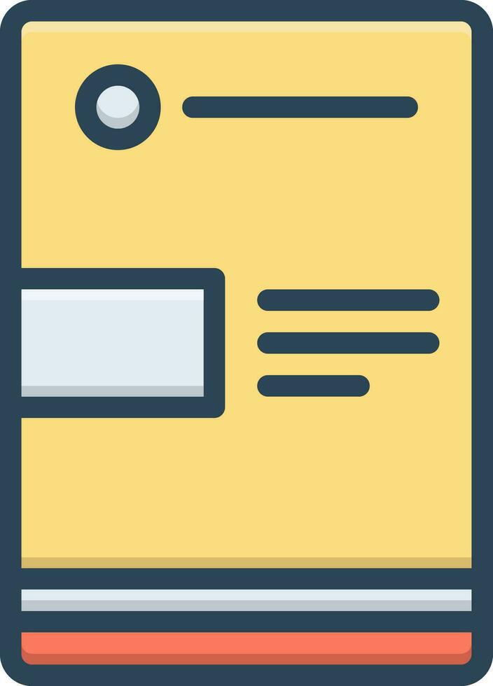 color icon for titled vector