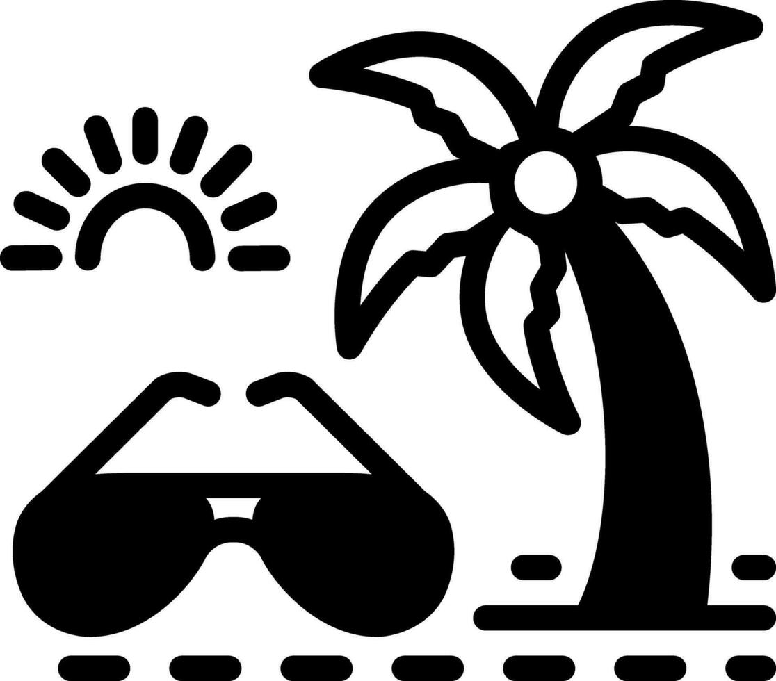 solid icon for vacations vector