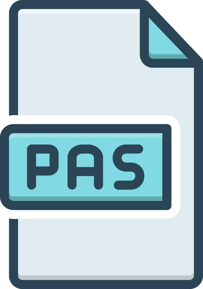 color icon for pas vector